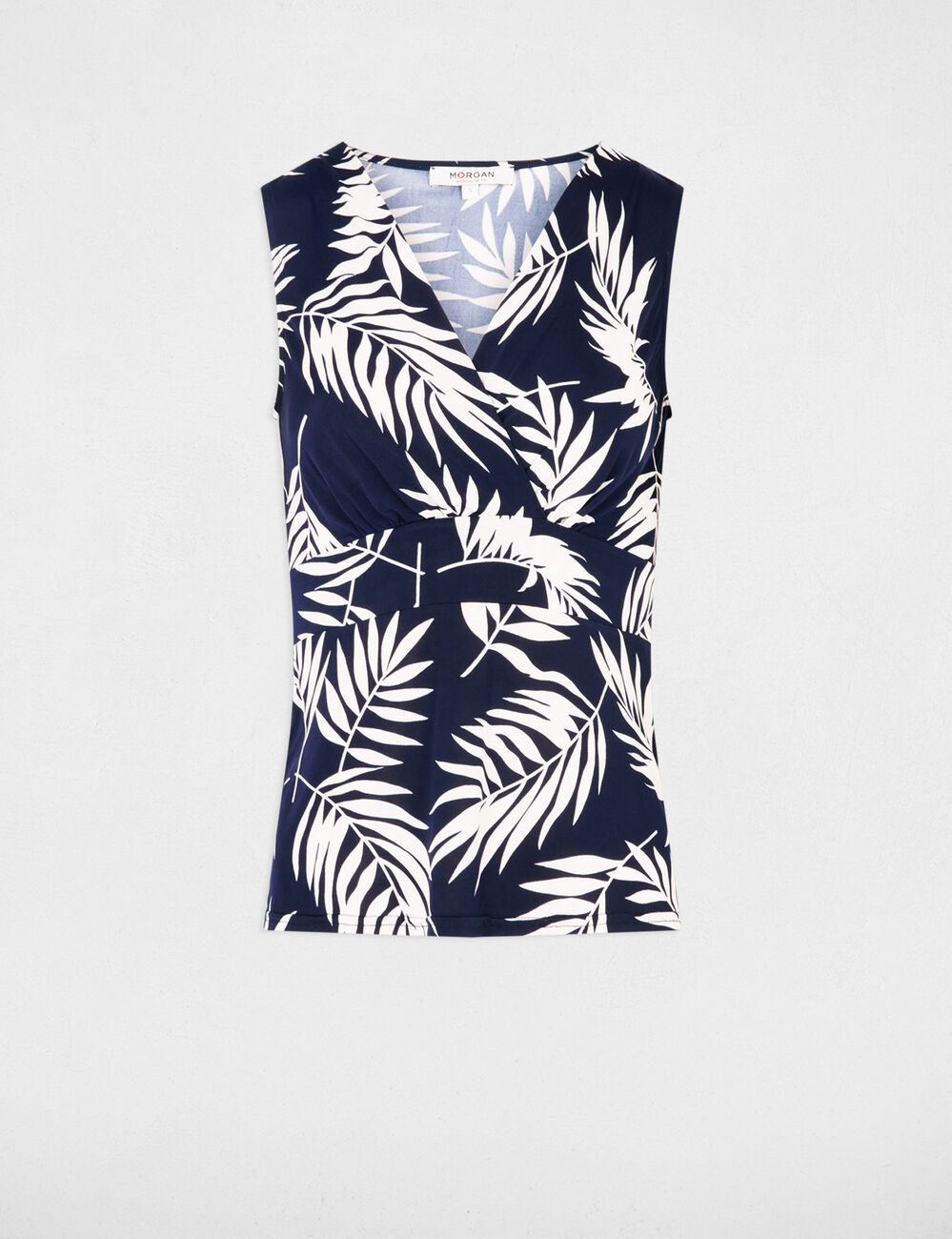 T-shirt sans manches multicolore femme