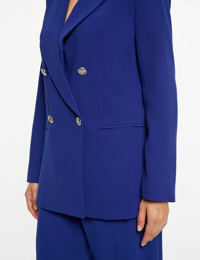 Blazer bleu p&eacute;trole femme