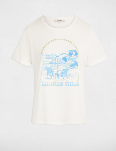 t shirt a inscription blanc femme T-shirt à inscription blanc femme