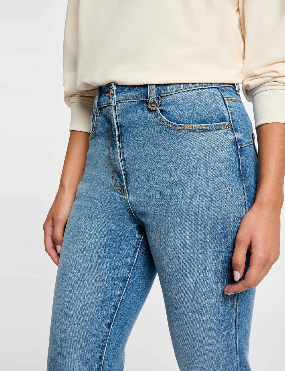 Jean bootcut denim stone femme