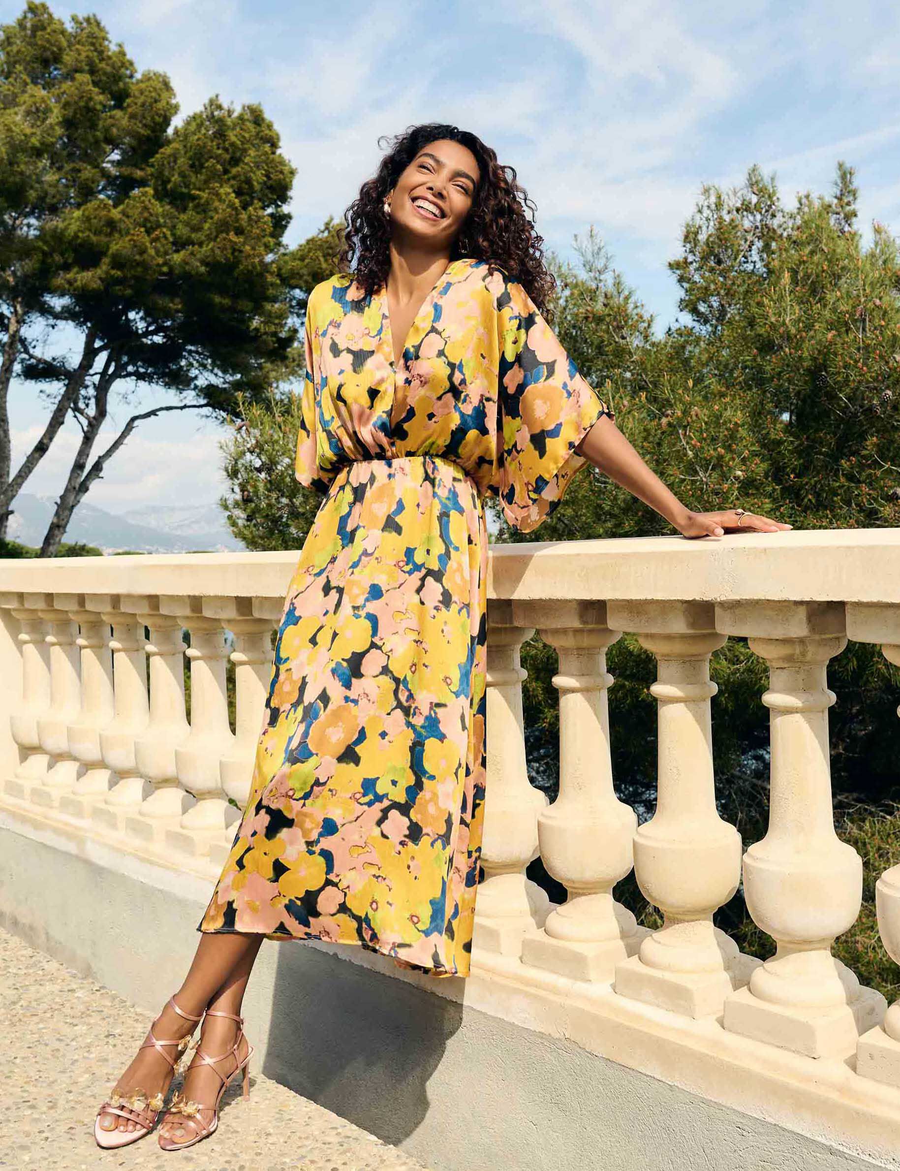 Robe midi droite imprimée - Morgan - Modalova