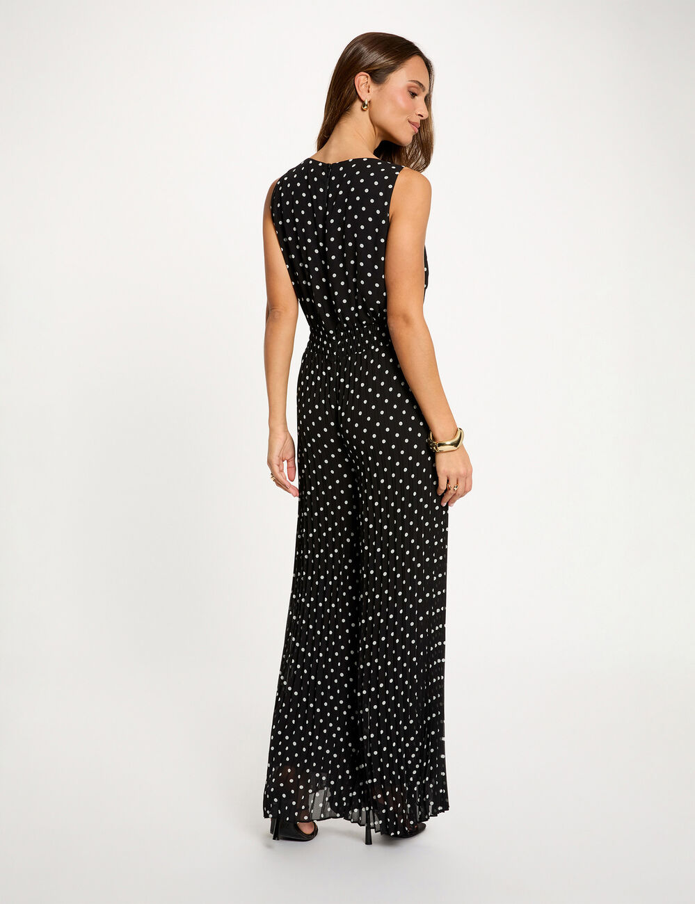 Combinaison fluide pliss&eacute;e multicolore femme