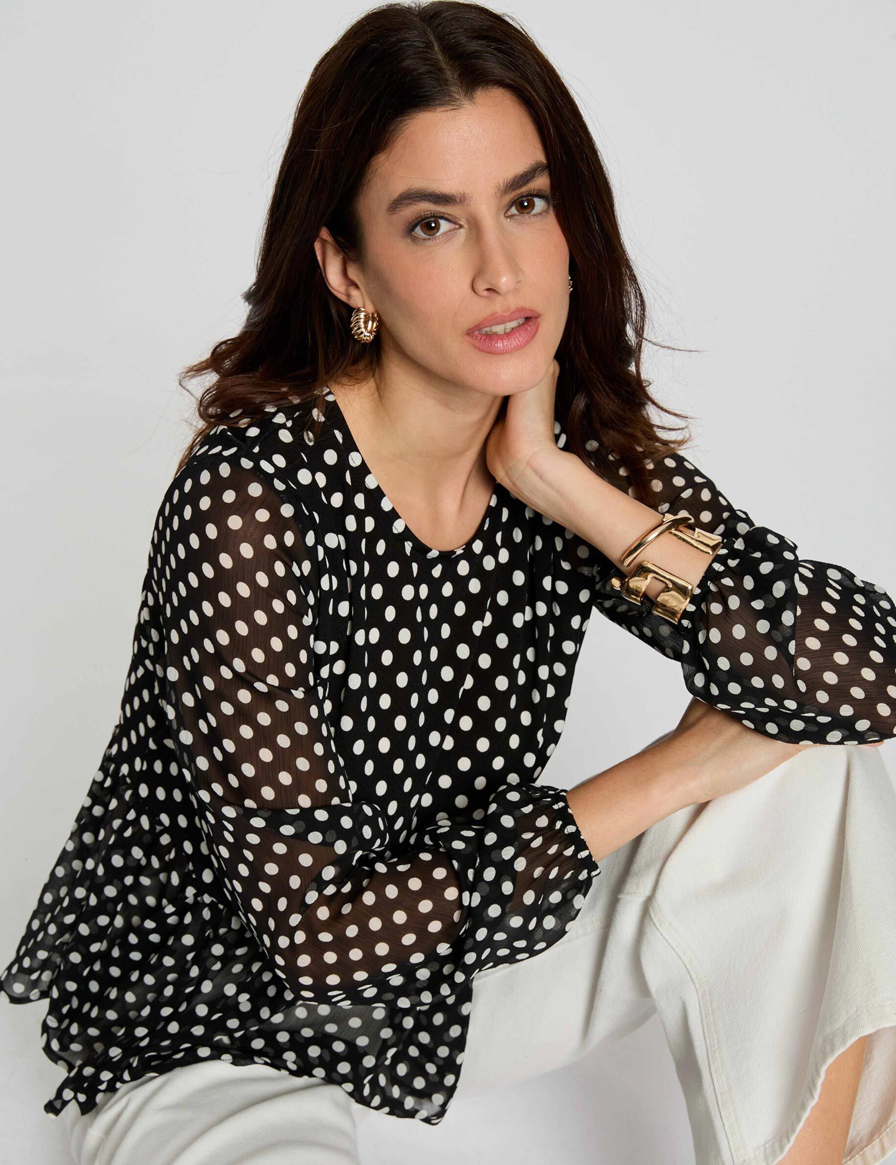 T shirt voile col rond femme