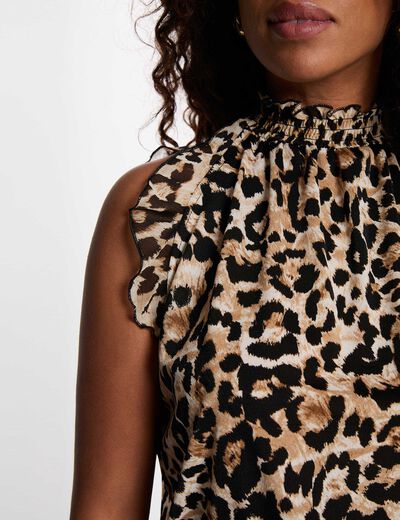 D&eacute;bardeur col montant multicolore femme