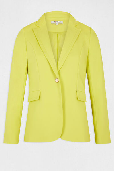 Veste cintrée col cranté à revers anis femme