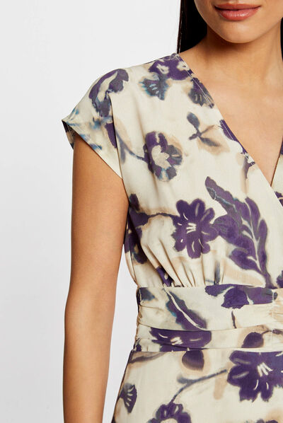 Robe ajustée imprimé floral multico femme