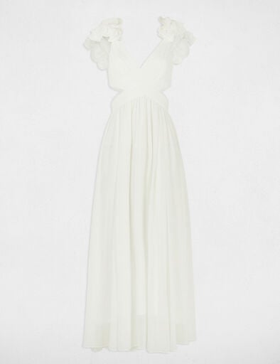 robe longue droite fluide blanc femme Robe longue droite fluide blanc femme