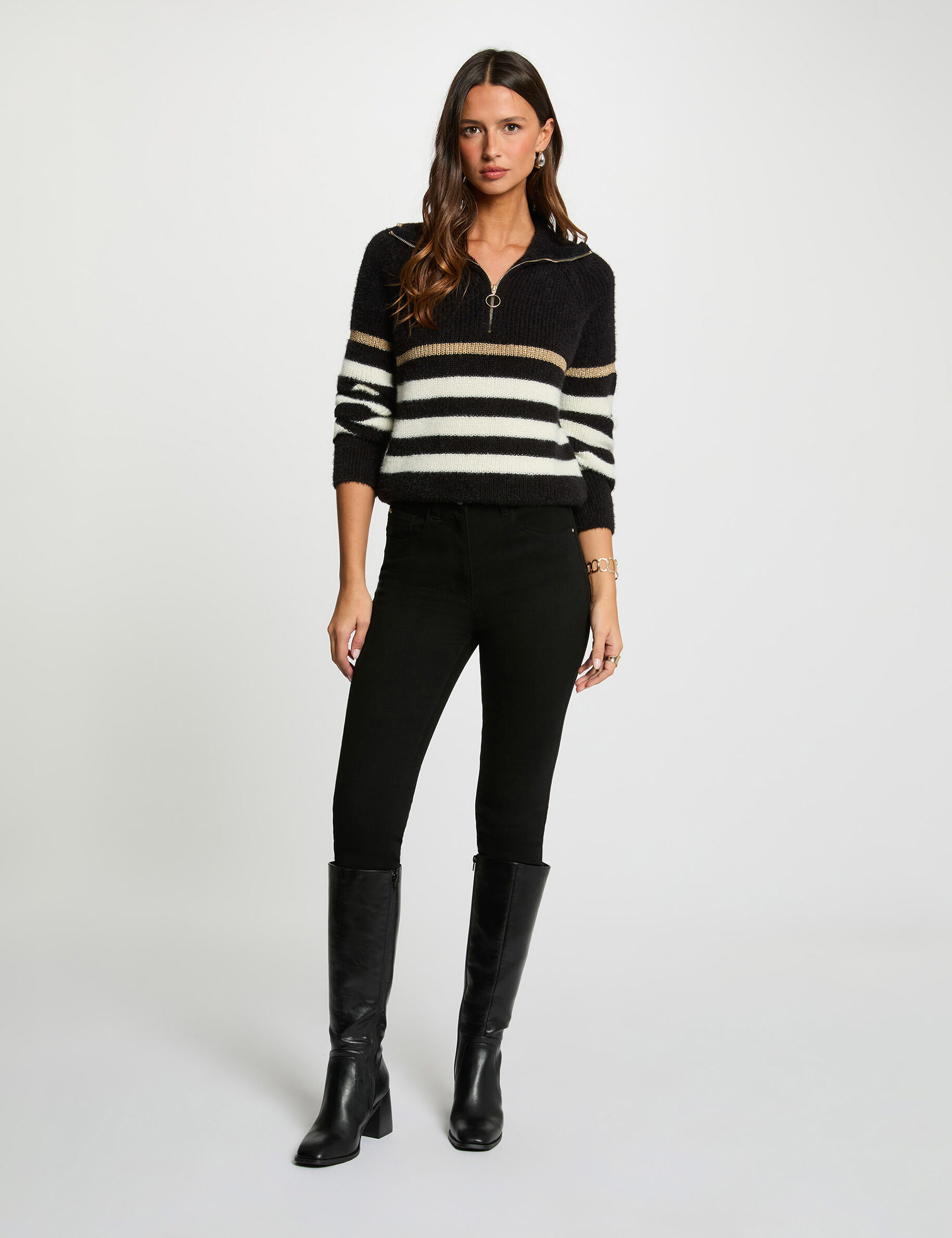 Jean skinny taille haute femme