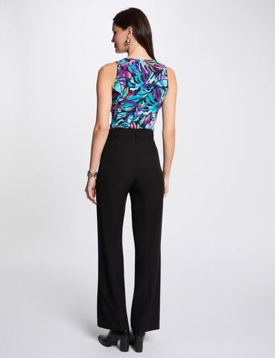 T-shirt sans manches multicolore femme