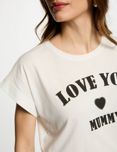 t shirt a inscription blanc femme T-shirt à inscription blanc femme