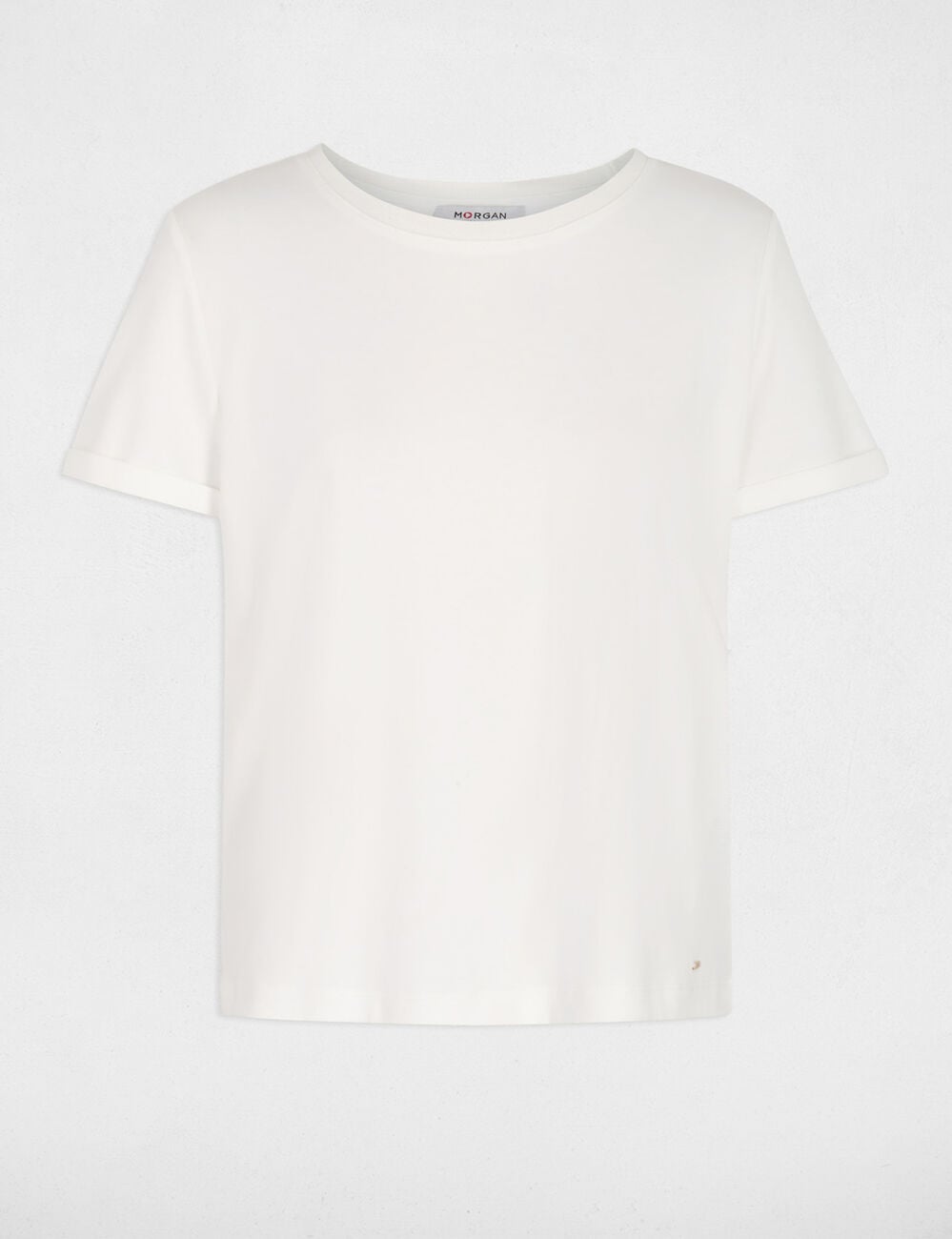 T-shirt manches courtes blanc femme