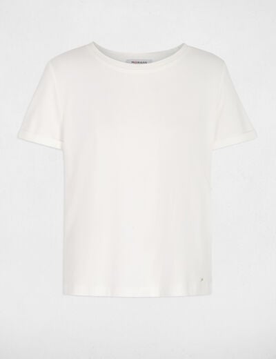 T-shirt manches courtes blanc femme