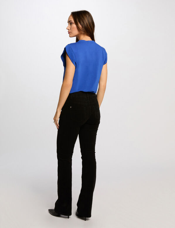 t shirt manches courtes bleu electrique femme T-shirt manches courtes bleu electrique femme