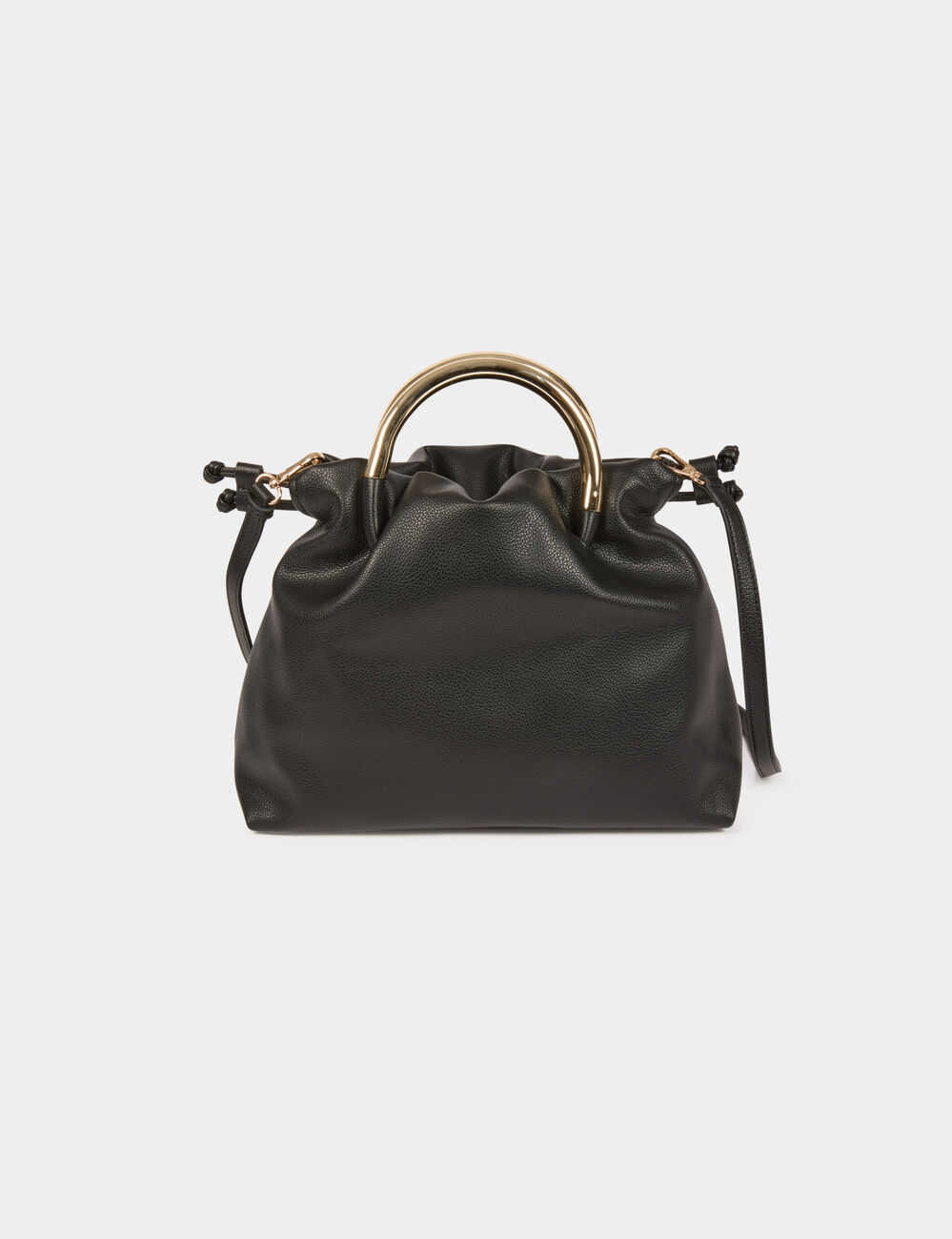 Sac anses m&eacute;talliques noir femme