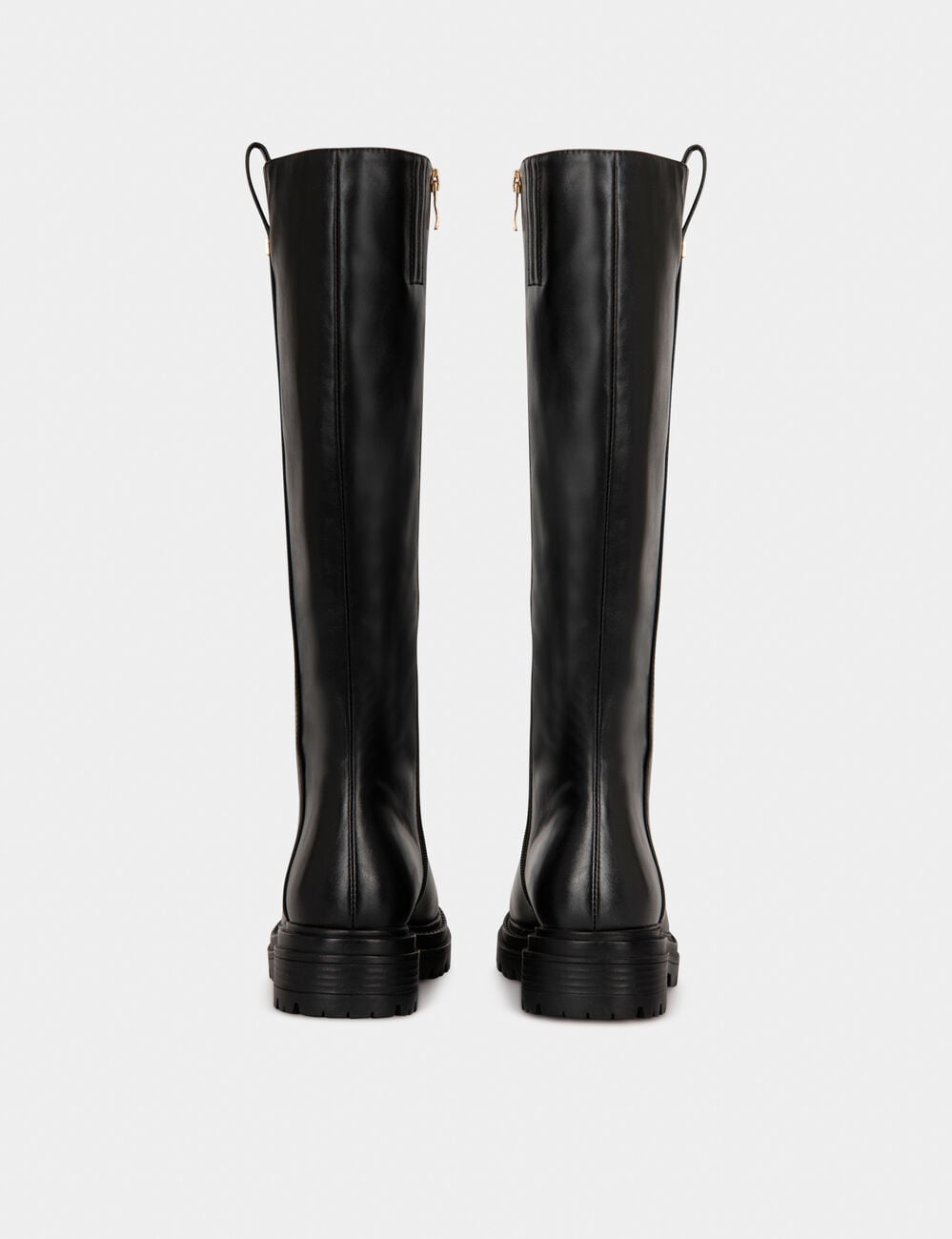 Botte similicuir noir femme