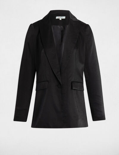 Blazer suédine noir femme