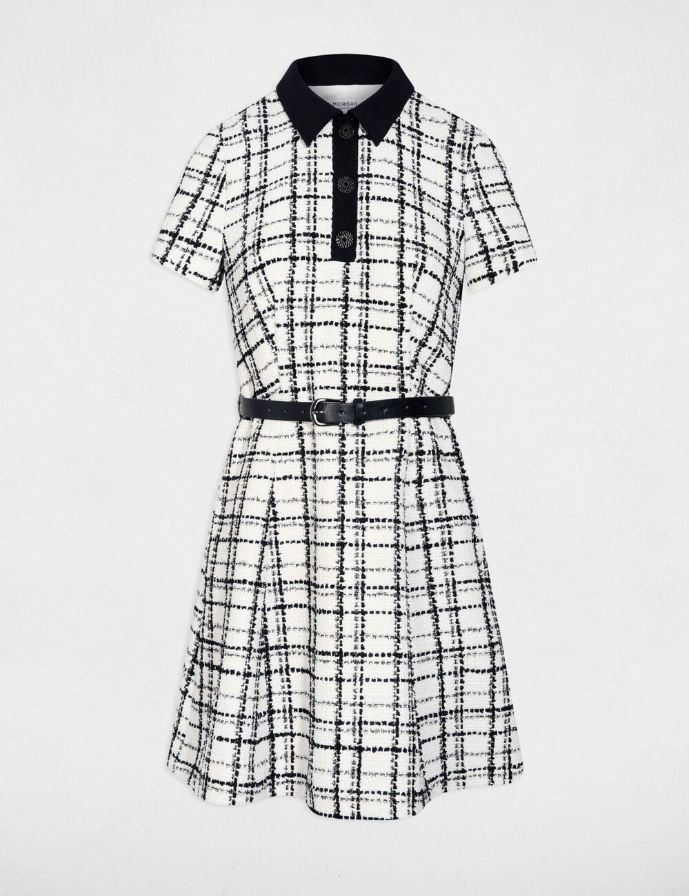 Robe courte &eacute;vas&eacute;e multicolore femme