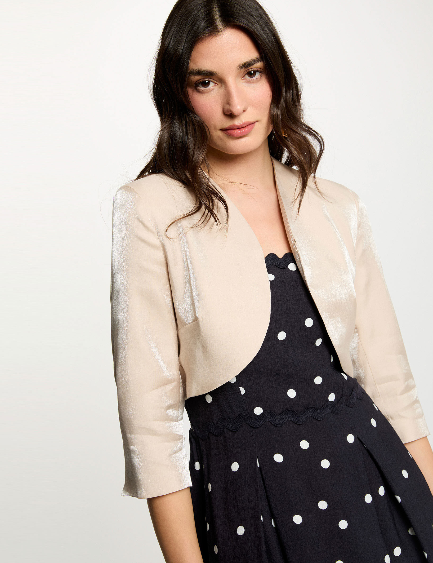 Boléro ajusté manches 34 femme