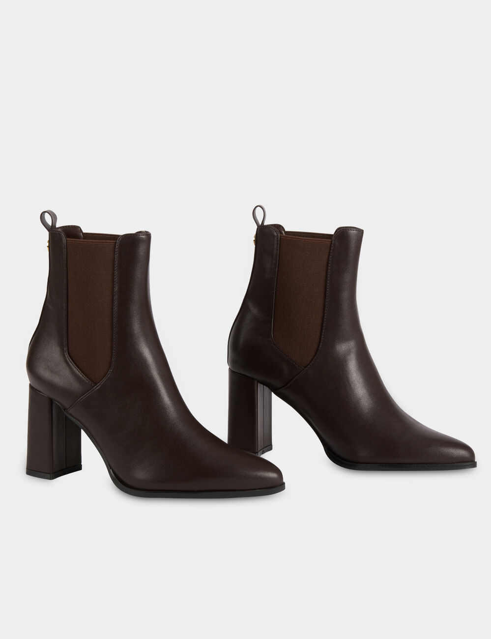 Botte similicuir marron fonc&eacute; femme