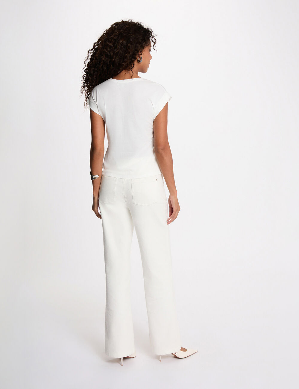 T-shirt manches courtes blanc femme