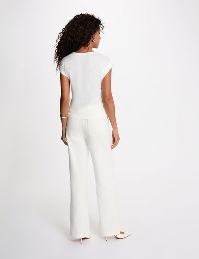 T-shirt manches courtes blanc femme