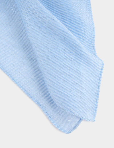&Eacute;tole pliss&eacute;e m&eacute;tallis&eacute;e bleu femme
