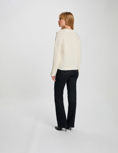 Jean bootcut taille haute denim brut femme