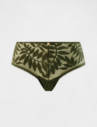 shorty en dentelle vert kaki femme Shorty en dentelle vert kaki femme