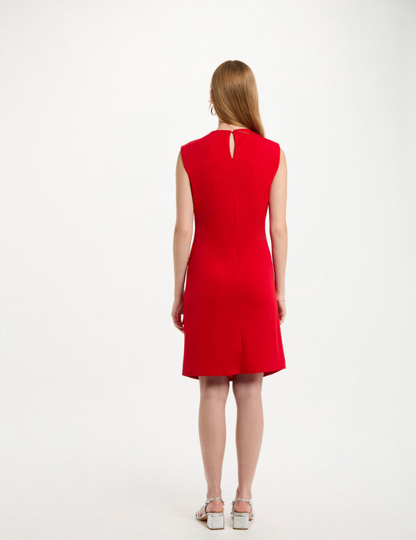 robe courte ajustee drapee rouge femme Robe courte ajustée drapée rouge femme