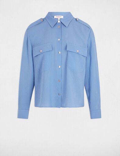 chemise manches longues bleu gris femme Chemise manches longues bleu gris femme