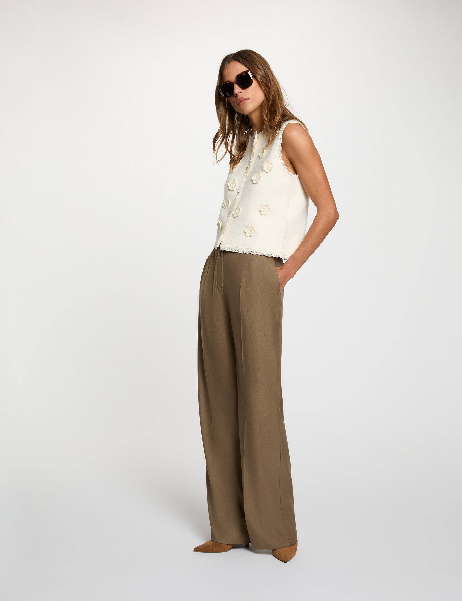 Pantalon large à plis femme - vue 1