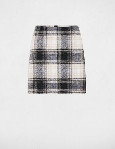Jupe courte &agrave; carreaux multicolore femme