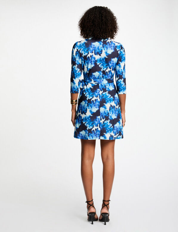 robe courte ajustee imprimee multicolore femme Robe courte ajustée imprimée multicolore femme
