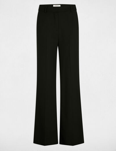 Pantalon large à pinces noir femme