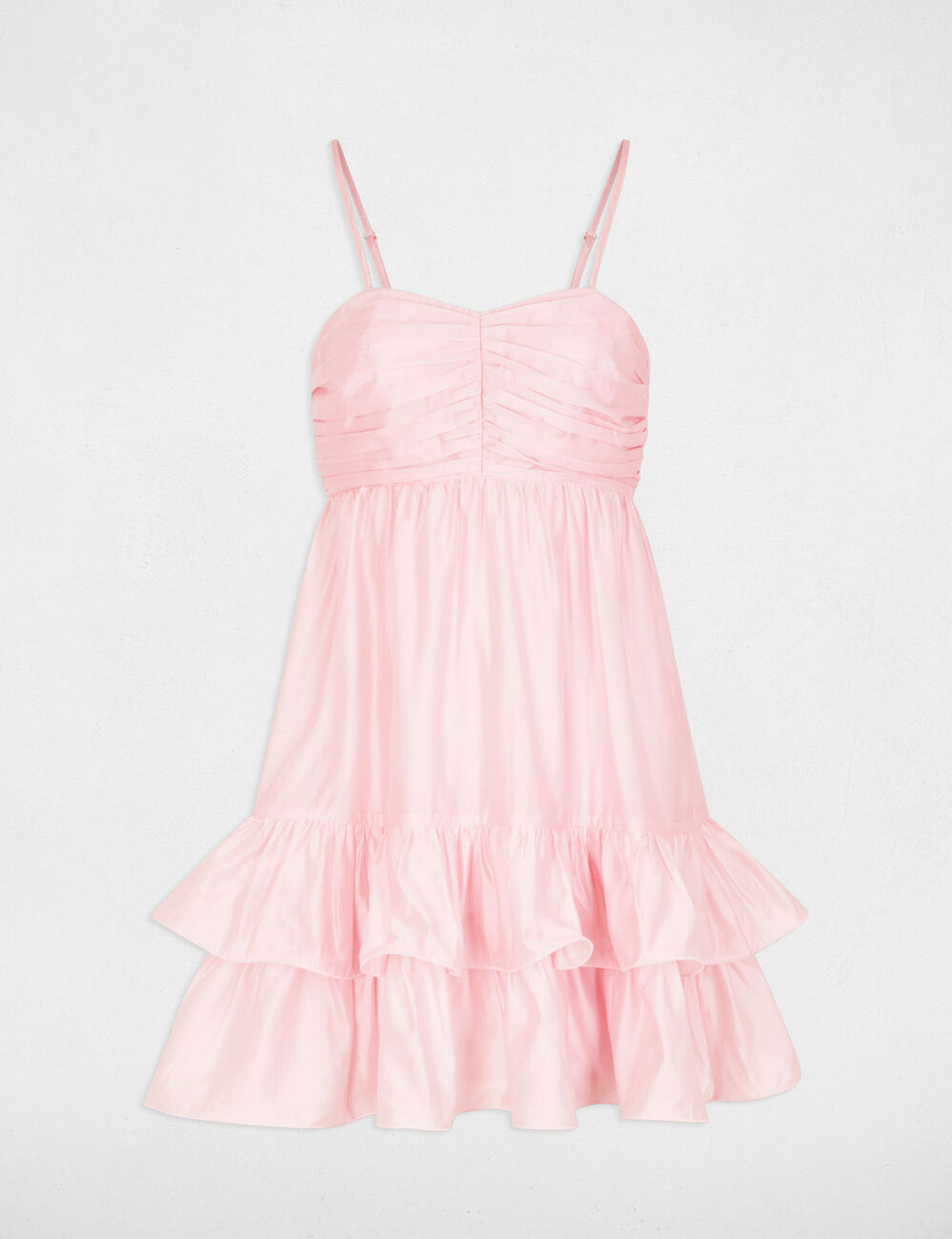 Robe courte en tulle rose pastel femme