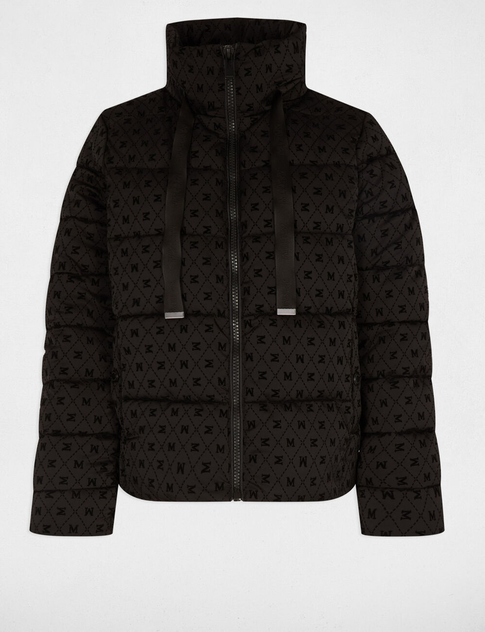 Doudoune courte col montant noir femme