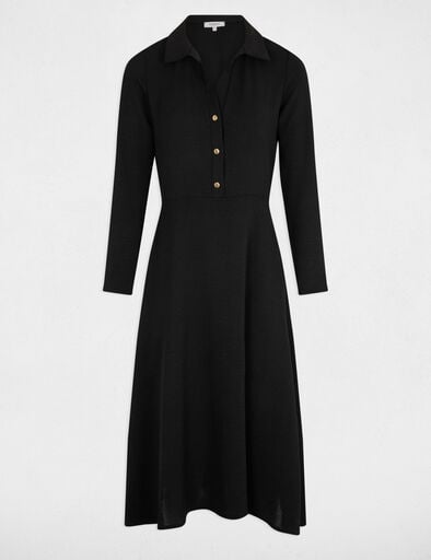 robe midi droite fluide noir femme Robe midi droite fluide noir femme