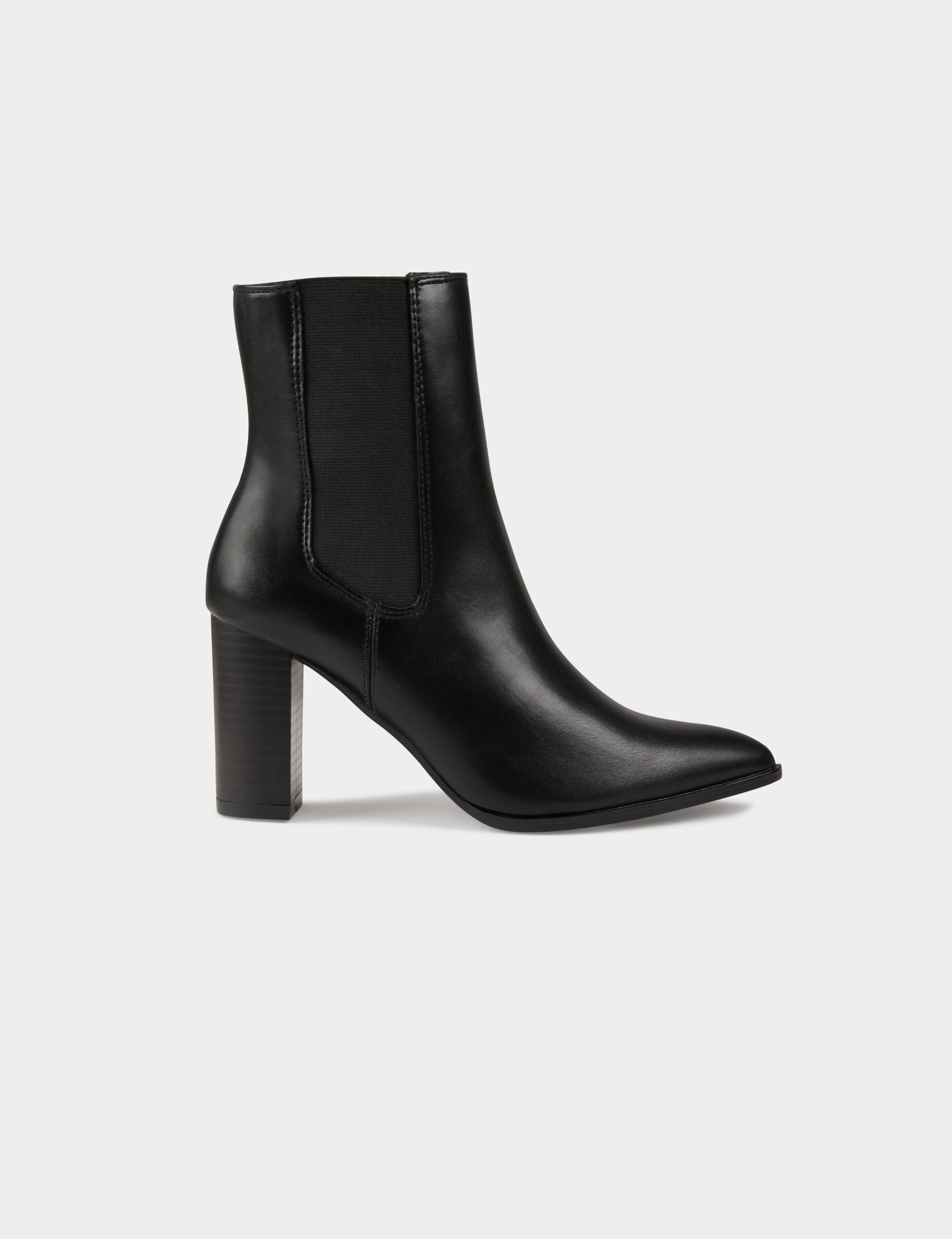 bottines élastiquées à talons noir femme