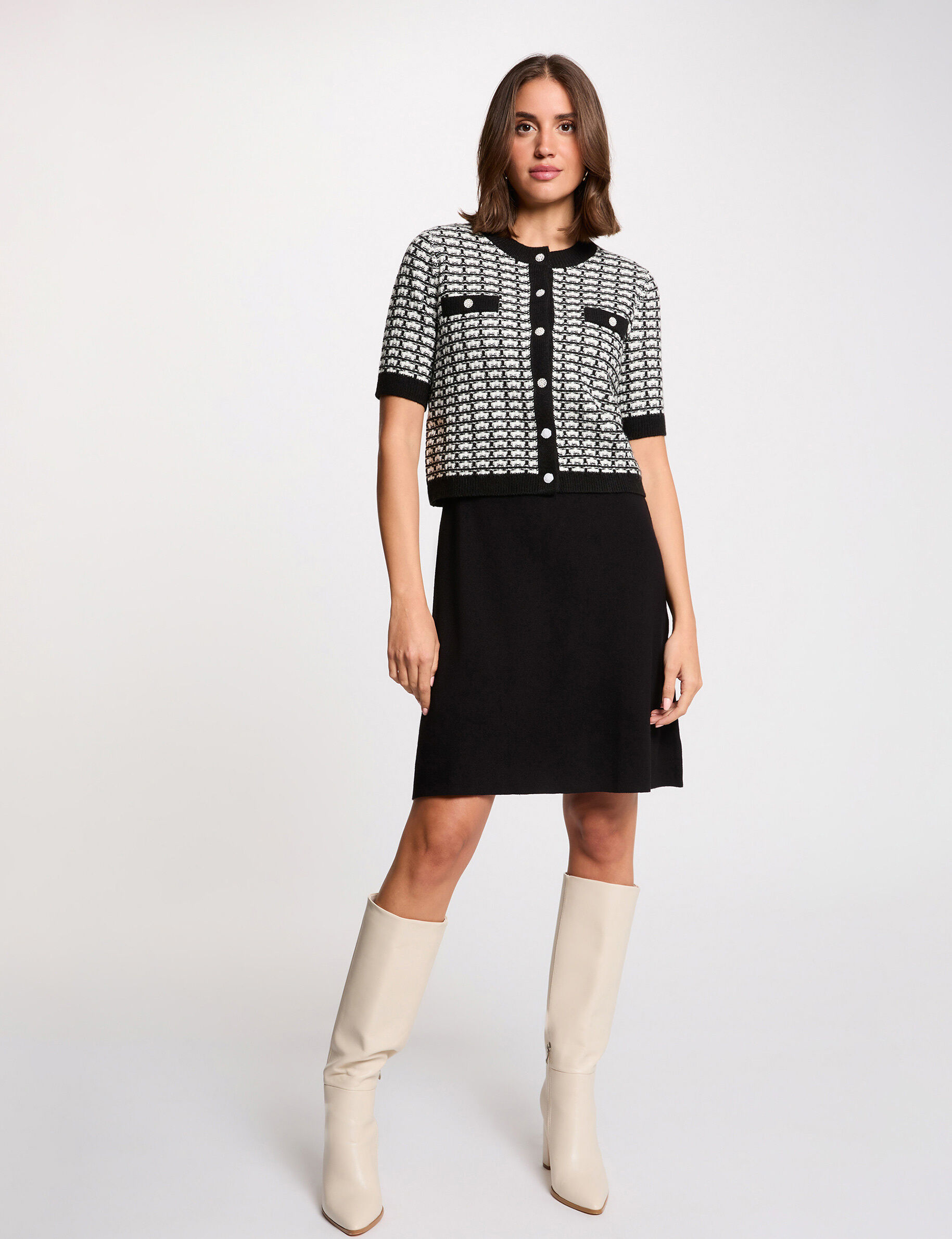 Robe courte 2 en 1 femme