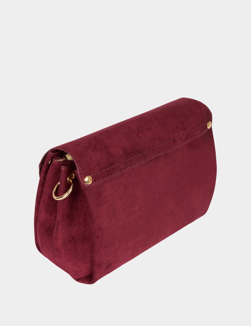Sac souple su&eacute;dine rouge femme