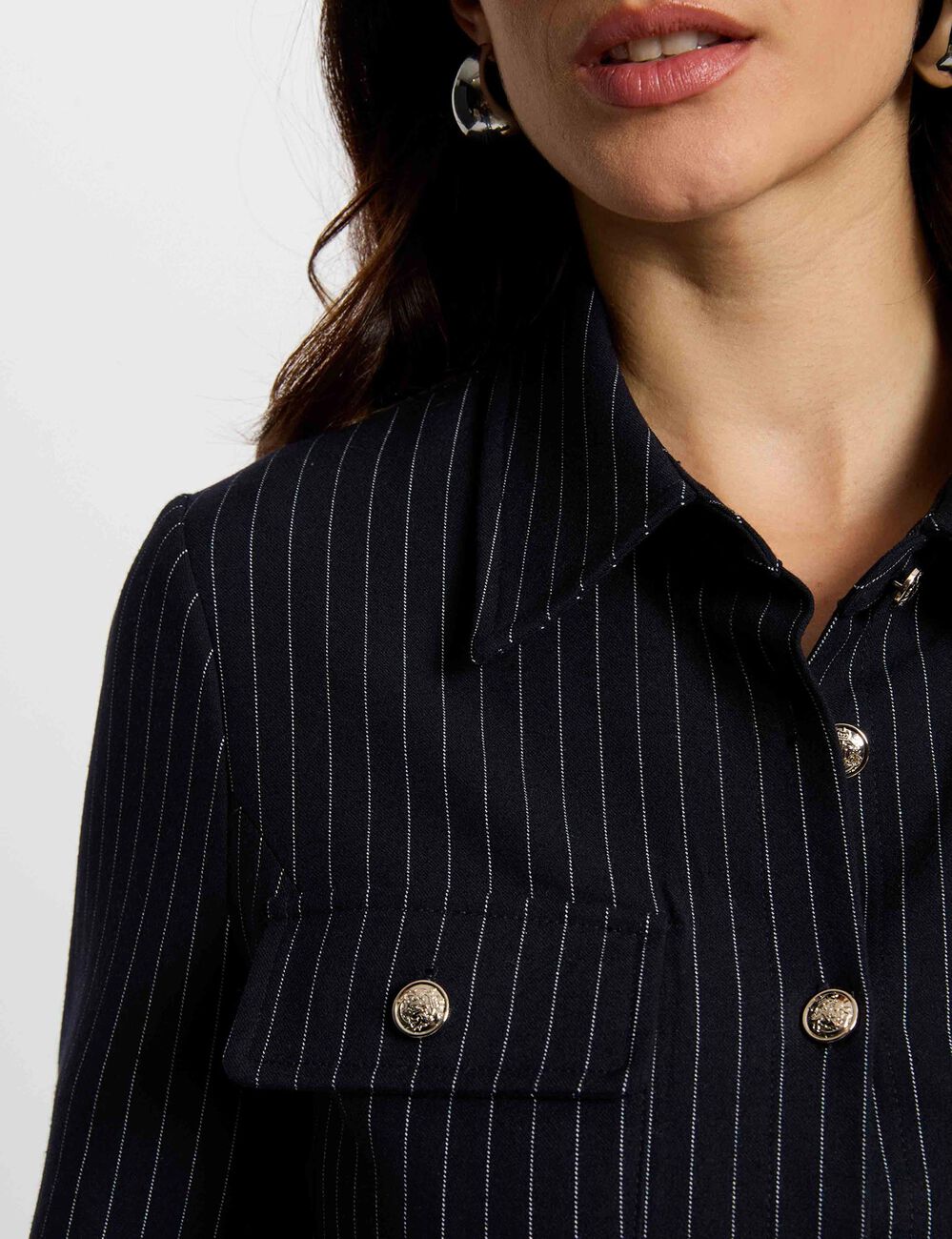Robe courte ajust&eacute;e bleu marine femme