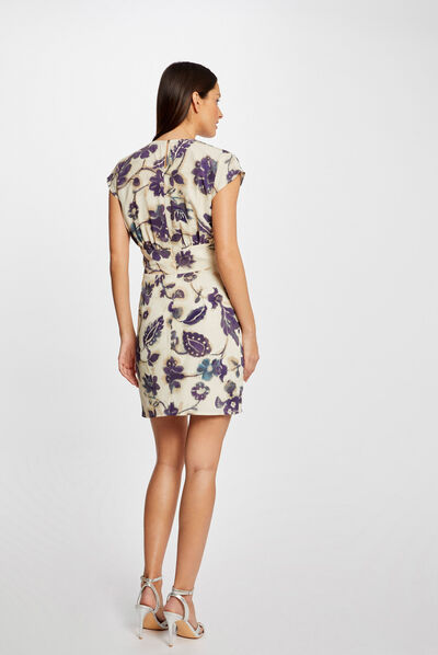 Robe ajustée imprimé floral multico femme