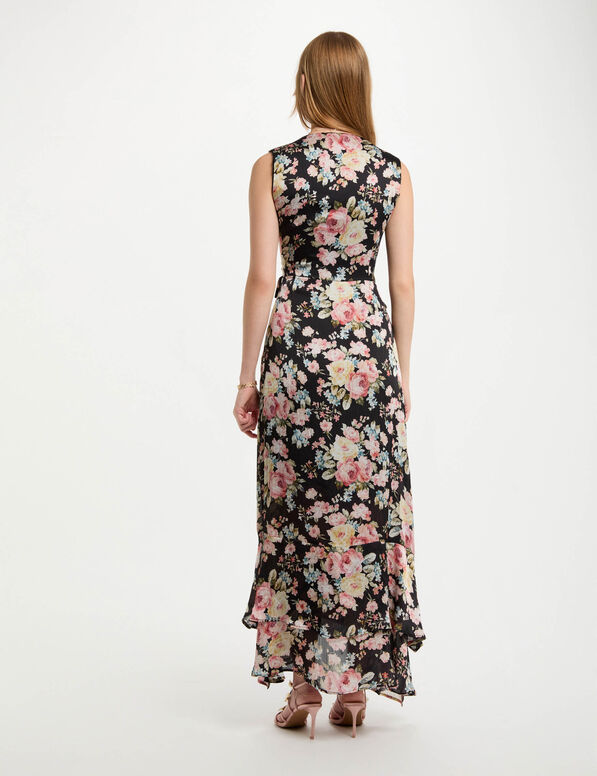 robe longue droite imprimee multicolore femme Robe longue droite imprimée multicolore femme