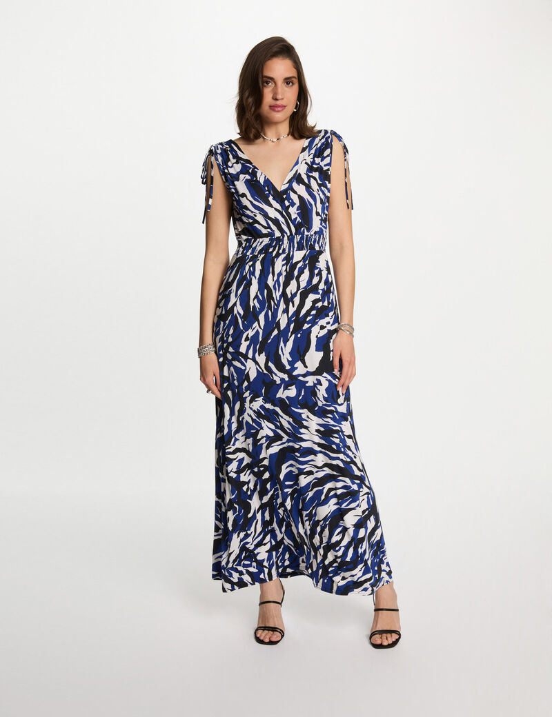 robe longue droite imprimee multicolore femme Robe longue droite imprimée multicolore femme