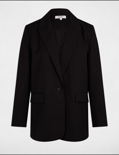 blazer long a sequins noir femme Blazer long à sequins noir femme