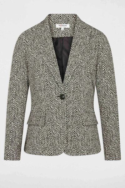 Blazer Cintré Femme - Gris - Taille 38 - Veste Habillée D'occasion Excellent état