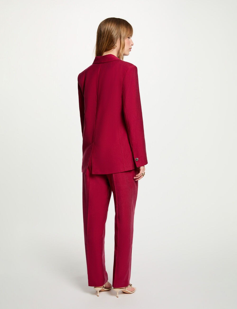 Veste blazer bordeaux femme