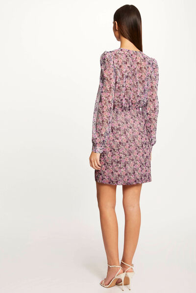 Robe portefeuille imprimé floral multico femme