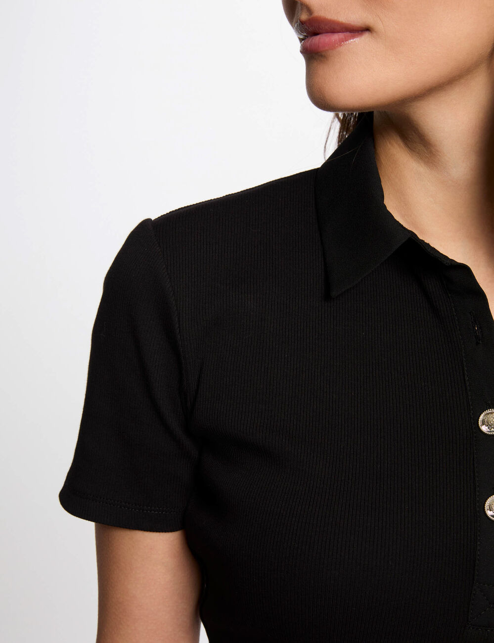 T-shirt manches courtes noir femme