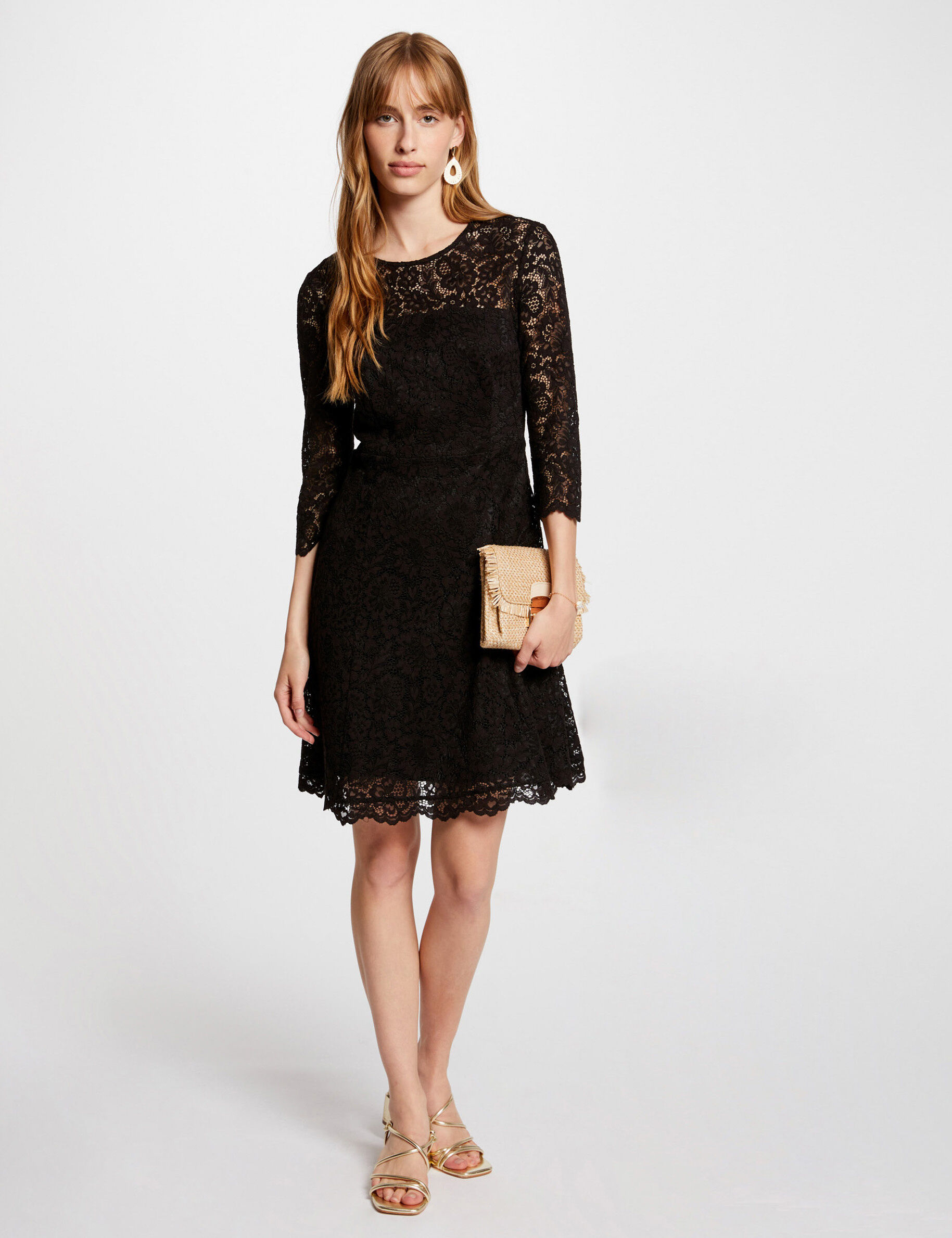 Robe courte patineuse dentelle femme - vue 1